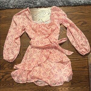 Pink Floral Kids Dress